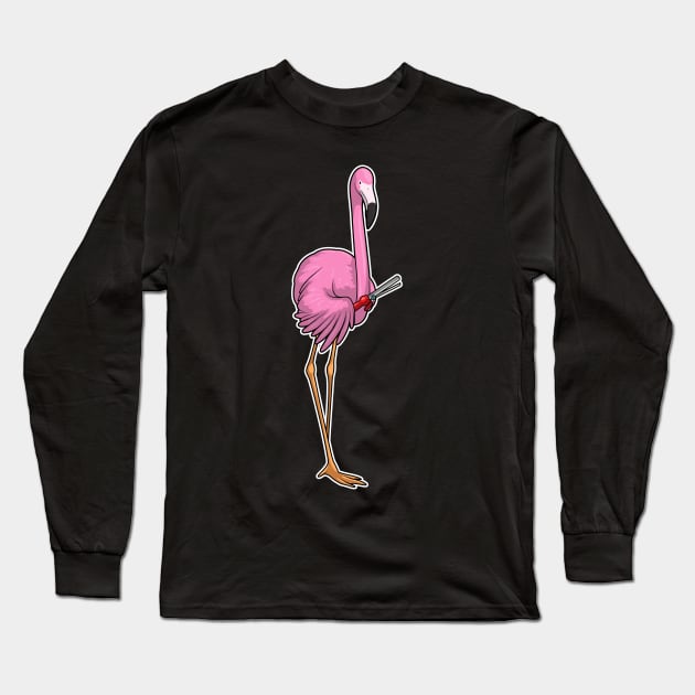 Flamingo Hairdresser Hair clip Long Sleeve T-Shirt by Markus Schnabel